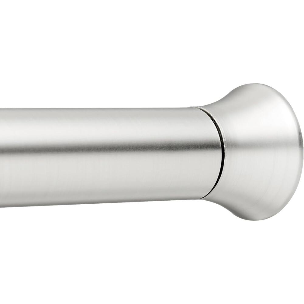 Amazon Basics Curtain Rod 24–36in‎ Nickel Spring Tension Classic Finials